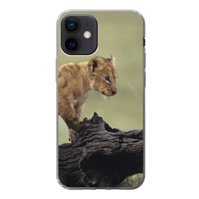 Produktbild von MuchoWow® Handyhülle Schutzhülle Hülle für iPhone 12 Löwe - Rüssel - Junge Silikon Softcase Handy Hülle - Schutzhülle