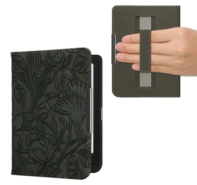 Produktbild von kwmobile Schutzhülle für Kobo Clara BW / Clara Colour / Tolino Shine (5) / Shine Color Hülle - eReader Flip Case mit Handschlaufe und Auto Sleep