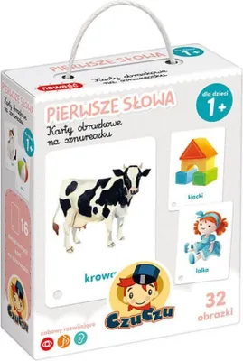 Produktbild von Karty obrazkowe CzuCzu Pierwsze słowa na sznurku edukacyjne