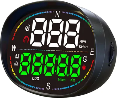 Zdjęcie produktu dla Wyświetlacz Head Up Display, 3-calowy uniwersalny samochodowy wyświetlacz Head Up Display GPS z prędkościomierzem, czasem, ostrzeżeniem o przekroczeniu prędkości, pomiarem przebiegu, alarmem zmęczenia kierowcy dla wszystkich pojazdów