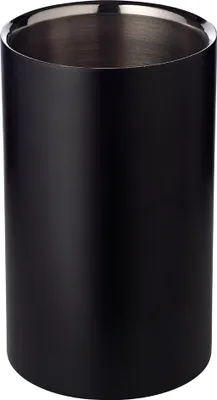 Imagen del producto de Enfriador de vino EDZARD Pearl (Ø 12 cm) de acero inoxidable - Enfriador para botellas, enfriador para espumosos, de doble pared - Enfriador para 1 botella - Recipiente para vino, espumosos y cubitos de hielo - Enfriador para champán