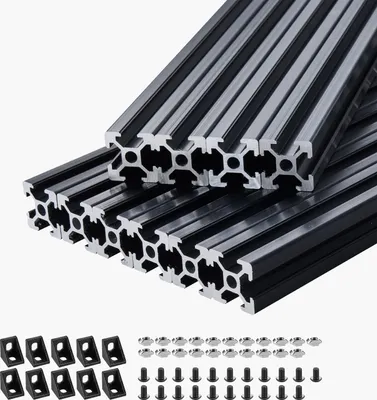 Produktbild von SucceBuy 10er Set 1500 mm Aluminiumprofil 2020 Nutenschiene für lineare Anwendungen