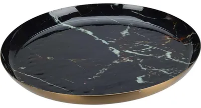 Immagine prodotto di Piatto decorativo, marmo nero, 28 cm