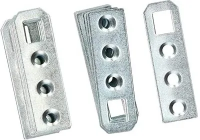 Productafbeelding van KOTARBAU Kast ophanger 50 x 15 x 1,0 mm Ver.vormen kastophanger meubelhanger bedbeslag verzinkt meubelophanging zilver platte connector (100)
