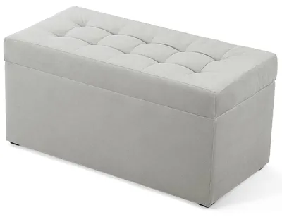 Obrázek produktu pro MG Design, šedá podložka/puf, 45x90 cm - s úložným prostorem 100 litrů, nosnost až 300 kg, matný povrch, snadno se čistí, vhodná do obývacího pokoje i chodby