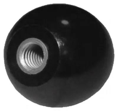 Produktbild von 10 Stück - Kugelknopf M 5 - Ø 20 mm - DIN 319 - Stahlgewinde - schwarz