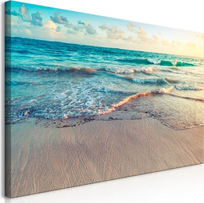Produktbild von Wandbild Mega XXXL Strand Meer 250x125 cm Einteiliger XXL-Format Kunstdruck zur Selbstmontage Leinwandbilder moderne Bilder DIY Wanddekoration Wohnung Deko Landschaft Natur c-B-0358-ak-e