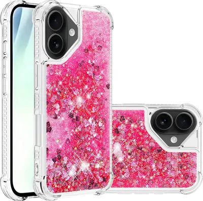 Produktbild von iPhone 17 Hülle - Coverup Liquid Glitzer Back Cover - Rosa
