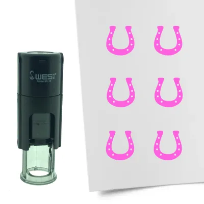 Produktbild von CombiCraft Selbstfärbender Stempel 'Hufeisen' in der Farbe Pink, Ø10mm