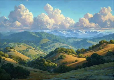 Produktbild von Fototapete Gebirge Landschaft Landschaft - 400x280 cm - Vliestapete Wohnzimmer Schlafzimmer - Vlies Fototapete Grün - 16322VX8