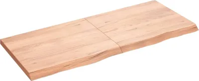 Image de vidaXL Plan de toilette brun clair 120x50x(2-4) cm Bois massif traité