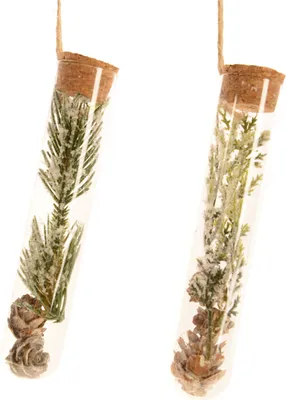 Produktbild von Christbaumschmuck Glas Reagenzgläser gefüllt 15cm - 1 Stück sortiert