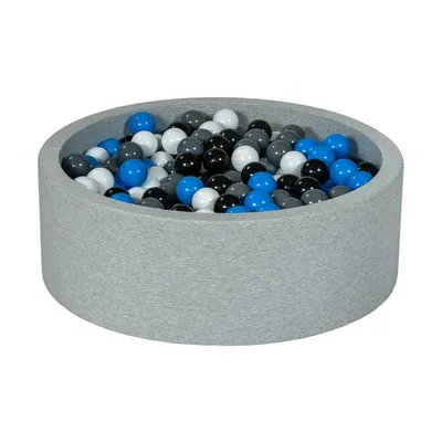 Produktbild von Bällebad Spielplatz + 450 Bälle schwarz, weiß, blau, grau