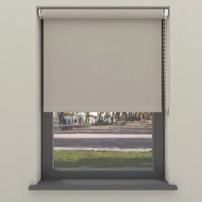 Produktbild von Cocoon Home Verdunkelungsrollo 90x190 - Verdunkelnd - Samt Hellgrau