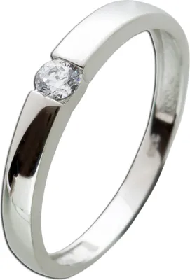 Produktbild von Solitär Ring Weißgold 375 9 Karat weißer Zirkonia Verlobungsring  17