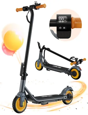 Produktbild von RCB Kinder Elektroroller, Max Reichweite 15KM, Max Geschwindigkeit 15KMH, 7" Vollgummireifen, Faltbarer Kinder E-Scooter mit Stoßdämpfung, Doppelbrems