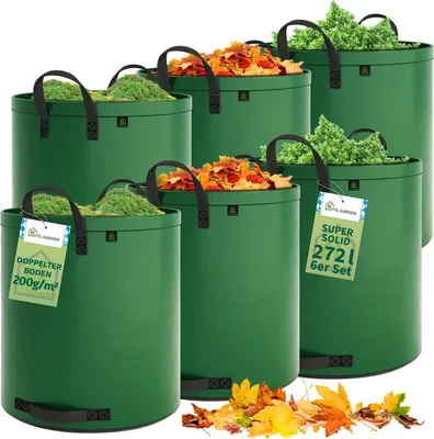 Produktbild von TTL GARDEN 6x 272L Gartensack SUPER SOLID – Laubsack extra stabil mit Doppelboden