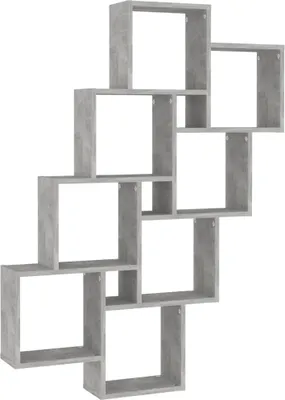 Obrázek produktu pro vidaXL Cube Shelf Concrete Grey 90x15x119 cm Dřevěný materiál