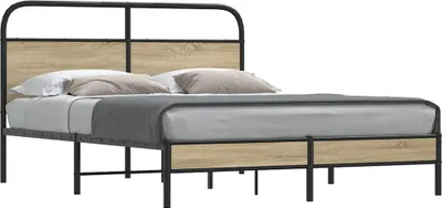 Immagine prodotto di vidaXL Struttura letto senza materasso 160x200 cm in legno di rovere affumicato