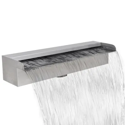 Zdjęcie produktu dla vidaXL Basenowa fontanna wodospadowa prostokątna stal nierdzewna 45 cm