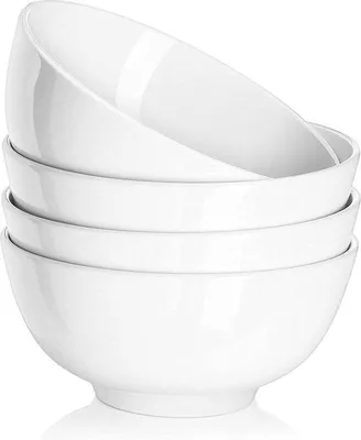 Immagine prodotto di Grandi scodelle da minestra da 1100 ml - Piatti in Vetroceramica impilabili - Ideali per minestre, insalate, colazioni e altro ancora