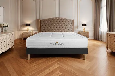 Produktbild von Matratze Balmoral 120 x 190 cm + Bettgestell mit lattenrost , Härtegrad 4 , Memory-Schaum , Höhe : 24 cm