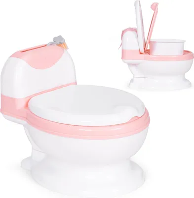 Zdjęcie produktu dla Nocnik toaletowy z wyjmowanym wkładem ze szczoteczką dla dzieci ECOTOYS
