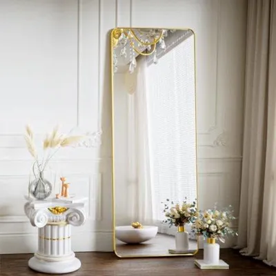 Image de Miroir mural doré 50 x 150 cm