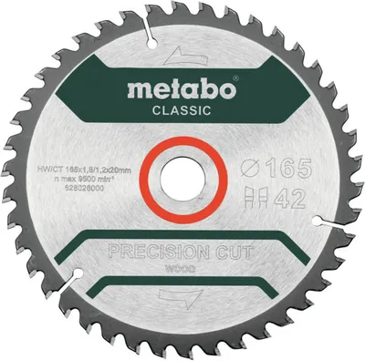 Image de Metabo PrecisionCutClassic 165x20 42WZ 5° / B, 628027000