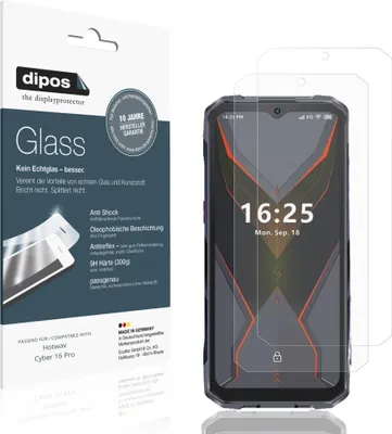 Image de 2x Protection ecrán pour Hotwav Cyber 16 Pro mat Verre souple Film Protecteur 9H dipos