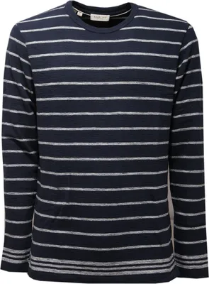 Produktbild von 3469AC felpa uomo SELECTED HOMME blau/weiß gestreiftes Slub-Sweatshirt Herren