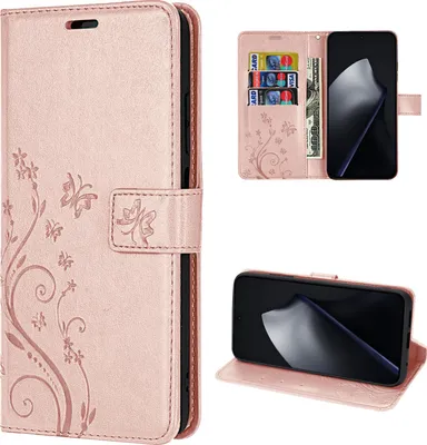 Zdjęcie produktu dla Etui na telefon komórkowy Xiaomi 15T Pro Wallet Case Flip Cover w kolorze Rosegold