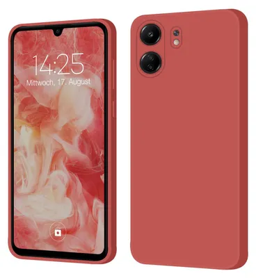 Produktbild von Hülle für Xiaomi Redmi 13C Case Cover Bumper Smartphone Softgrip Schutzhülle Farbe: Rot