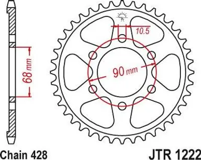 Produktbild von Jt Ritzel 4733 48 Hinten Für Honda Cb 125R '18-'21 (Kette 428)