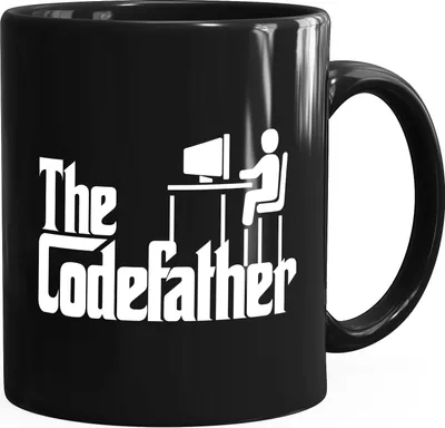 Produktbild von Kaffeetasse The Codefather Programmierer IT Informatiker Coder Geschenk-Tasse MoonWorks® schwarz unisize