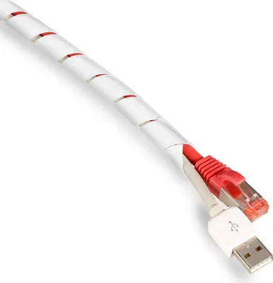 Produktbild von TPFNet Premium Spiral-Kabelschlauch 6-60mm, Weiß, 10m
