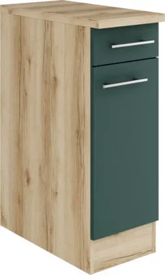 Produktbild von Optifit Unterschrank mit Schublade und Drehtür Savona405 BxTxH 30 x 60 x 84,8 cm grün matt zerlegt Anschlag reversibel KUSA U306-9+