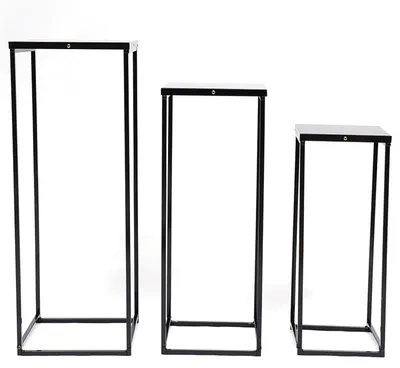 Produktbild von Blumenständer, Metalldesign, Einfach zu Montieren, schwarz