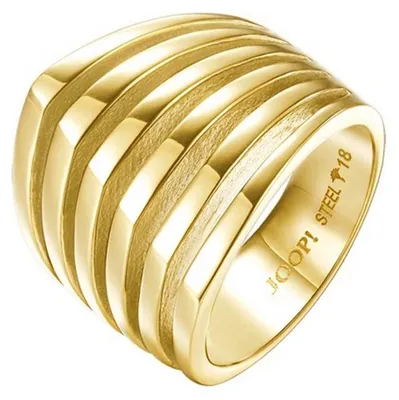 Produktbild von Joop Damen Ring Edelstahl Gold LINES JPRG10645B1, Ringgröße:56 (17.8 mm Ø)