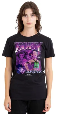 Produktbild von Kpop Demon Hunters Huntrix Huntrx Zoey Bootleg Damen T-Shirt, Schwarz, XL