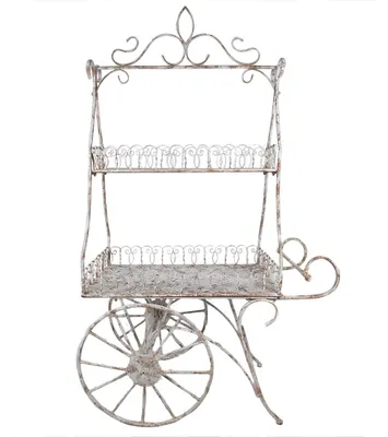 Immagine prodotto di Portapiante Clayre & Eef 131x79x220 cm Bianco Marrone Metallo