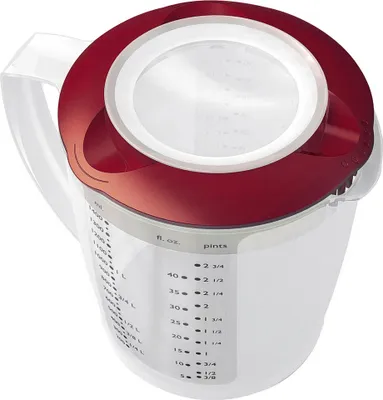 Produktbild von Ruehrbecher m. Deckel Helena rot