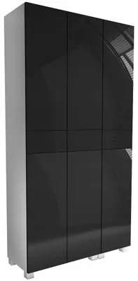 Zdjęcie produktu dla słupek łazienkowy 90 90cm wiszący stojący połysk czarny połysk nowoczesny