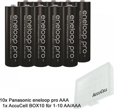 Produktbild von Panasonic eneloop Pro, Ready-to-Use Ni-MH Akku, AAA Micro, min. 930 mAh, 500 Ladezyklen mit AccuSafe