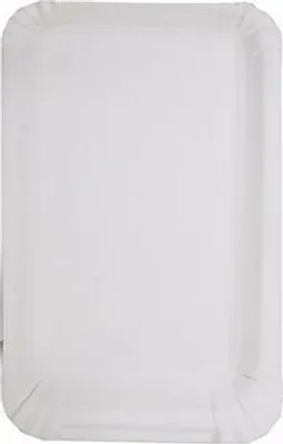 Produktbild von 3000 tradingbay24 Teller, Pappe [rc] eckig 10 cm x 16 cm weiss tbU95641 Einewgteller Pappteller