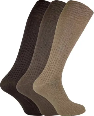 Produktbild von Sock Snob - 3er Pack 100 Baumwolle Socken Herren | Lang Kniehohe Socken Gerippte