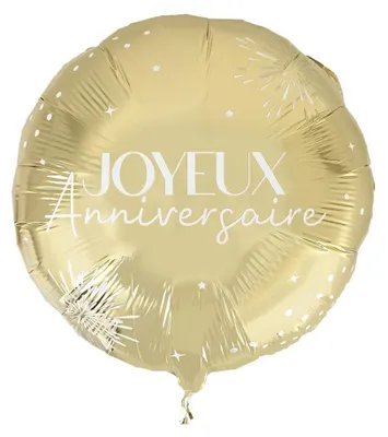 Produktbild von Folienballon Happy Birthday Gold 35 cm - Einheitsgröße