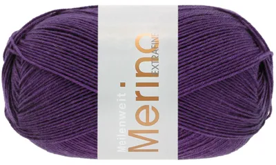Produktbild von Lana Grossa - Meilenweit 100g Merino Extrafine uni 2455 dunkelviolett