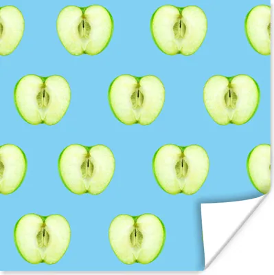Produktbild von MuchoWow® Poster Apfel - Pastell - Muster 75x75 cm - Wand Dekoration