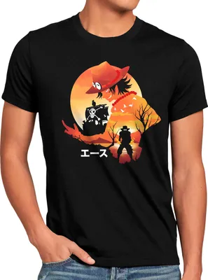 Produktbild von style3 Ace Sunset Herren T-Shirt anime manga luffy cosplay